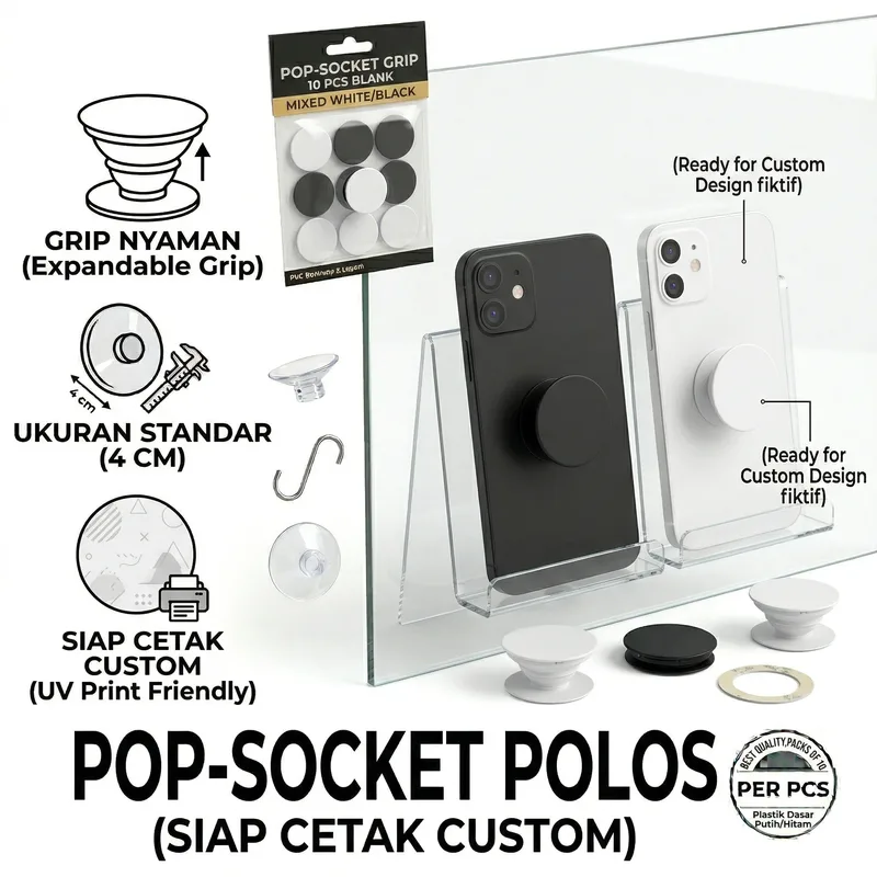 Pop-Socket Polos (UV Print Ready)