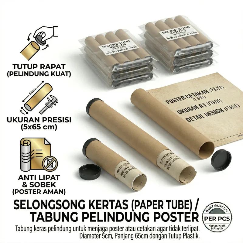 Selongsong Kertas (Paper Tube) 5×65cm