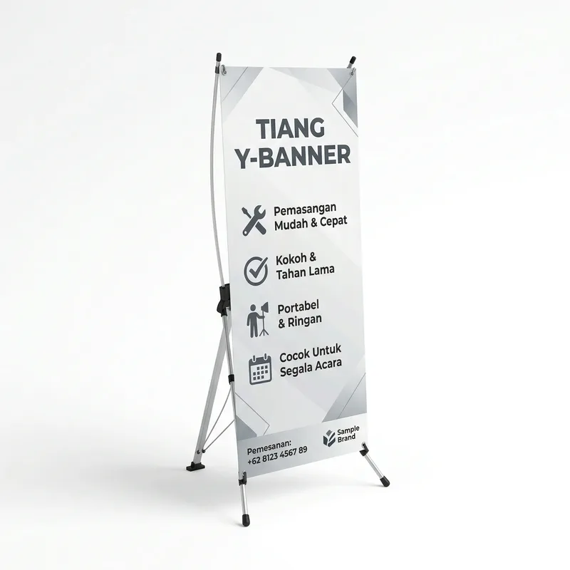 Tiang Y-Banner Aluminium